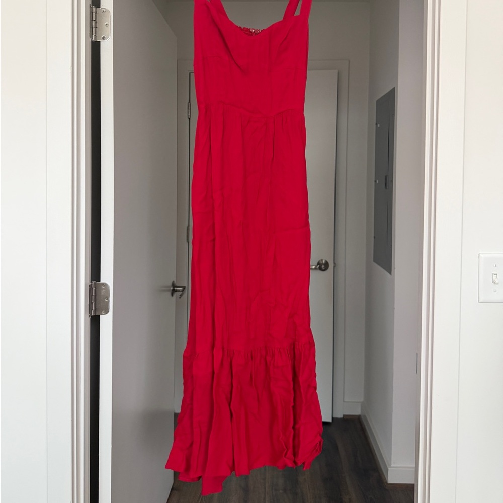 Reformation Elegant Red Maxi Dress